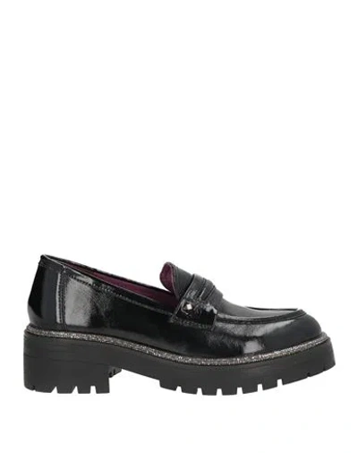 Apepazza Woman Loafers Black Size 8 Leather