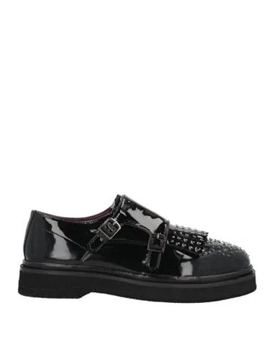 Apepazza Woman Loafers Black Size 8 Textile Fibers