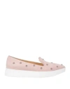 Apepazza Woman Loafers Pink Size 8 Leather In Pink