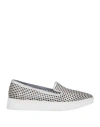 Apepazza Woman Loafers Silver Size 8 Leather In Silver