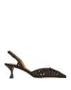 Apepazza Woman Pumps Black Size 7 Textile Fibers