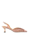 Apepazza Woman Pumps Light Brown Size 8 Textile Fibers In Beige