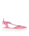 Apepazza Woman Ballet Flats Fuchsia Size 11 Leather In Pink