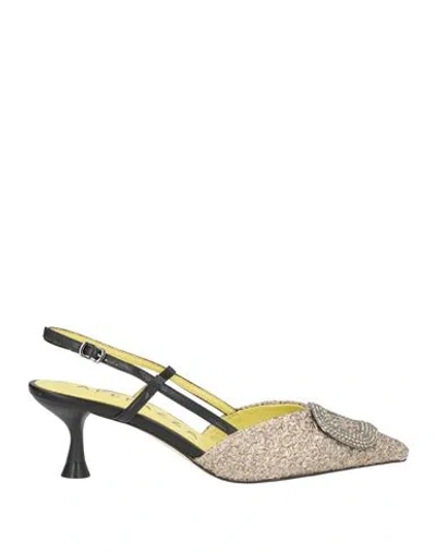 Apepazza Woman Pumps Platinum Size 8 Synthetic Material, Leather In Multi