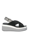 Apepazza Woman Sandals Black Size 7 Textile Fibers