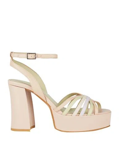 Apepazza Woman Sandals Blush Size 8 Leather In Pink