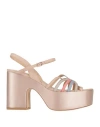 Apepazza Woman Sandals Blush Size 8 Leather In Pink