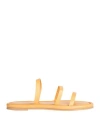 Apepazza Woman Sandals Ocher Size 8 Leather In Yellow