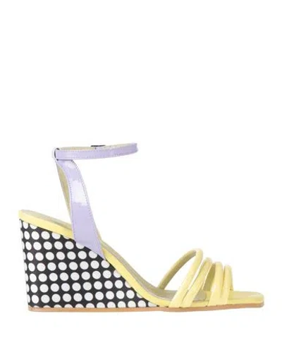 Apepazza Woman Sandals Pastel Yellow Size 8 Leather