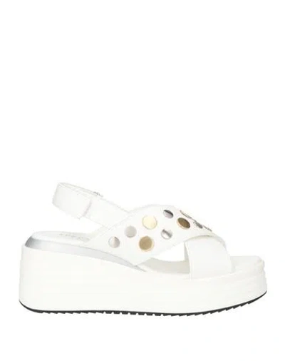 Apepazza Woman Sandals White Size 7 Synthetic Material In Multi