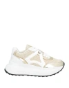 Apepazza Woman Sneakers Beige Size 6 Leather