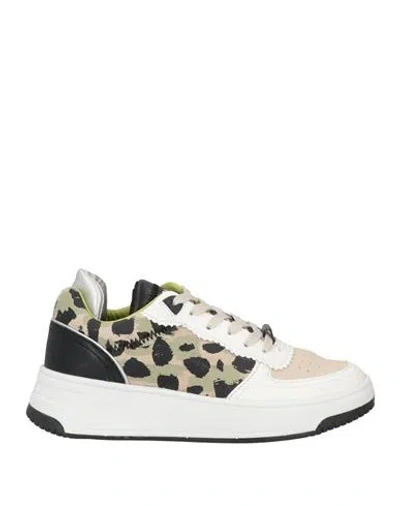 Apepazza Woman Sneakers Beige Size 10 Textile Fibers