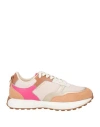 Apepazza Woman Sneakers Beige Size 8 Leather, Textile Fibers, Rubber In Beige