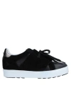 Apepazza Woman Sneakers Black Size 11 Leather, Textile Fibers
