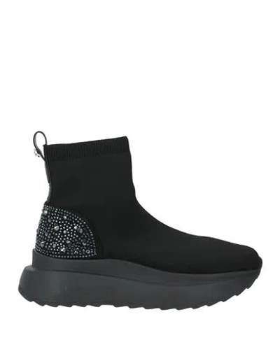 Apepazza Woman Sneakers Black Size 9 Textile Fibers