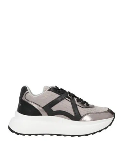 Apepazza Woman Sneakers Light Grey Size 10 Leather In Multi