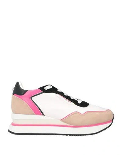Apepazza Woman Sneakers Pastel Pink Size 10 Leather, Textile Fibers