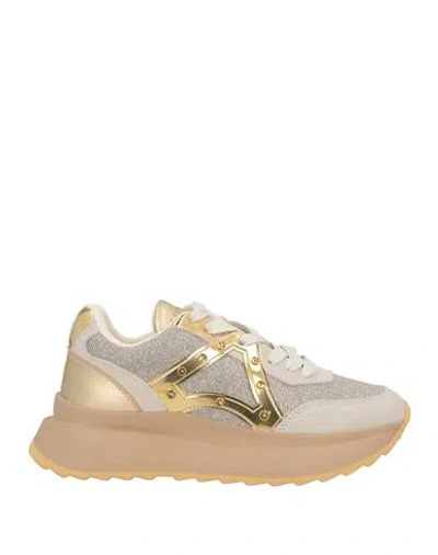 Apepazza Woman Sneakers Platinum Size 8 Leather, Textile Fibers, Synthetic Fibers In Grey