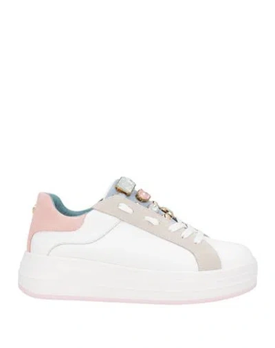 Apepazza Woman Sneakers White Size 8 Leather