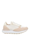 Apepazza Woman Sneakers White Size 9 Leather, Textile Fibers