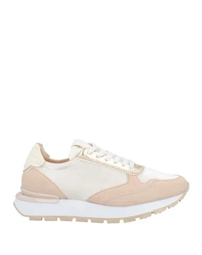 Apepazza Woman Sneakers White Size 9 Leather, Textile Fibers