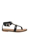 Apepazza Toe Strap Sandals In Black