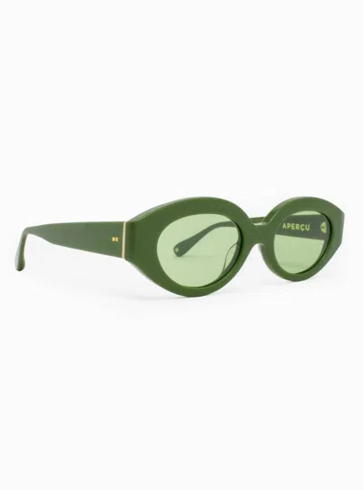 Aperçu Eyewear Women's Alyssa 02 Sunglasses In Crocodile In Green