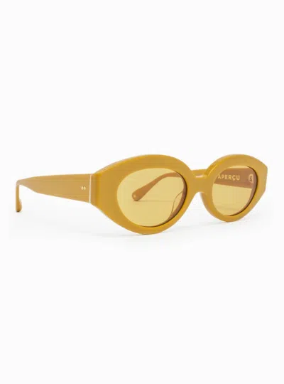 Aperçu Eyewear Women's Alyssa 02 Sunglasses In Mustard In Orange