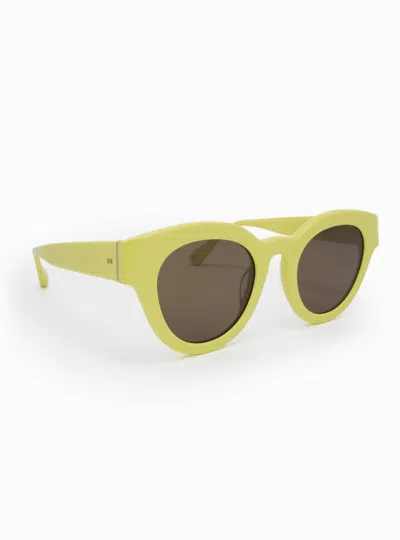Aperçu Eyewear Women's Le Rond Sunglasses In Citron In Green
