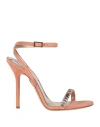 Aperlai Woman Sandals Light Pink Size 8 Soft Leather In Pink
