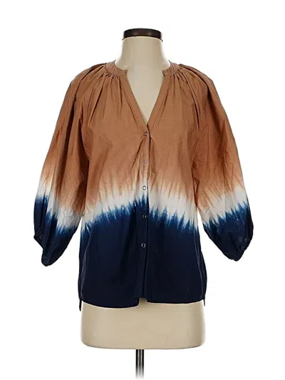 Pre-owned Apiece Apart 3/4 Sleeve Blouse In Brown