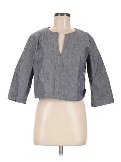 Pre-owned Apiece Apart 3/4 Sleeve Blouse In Gray
