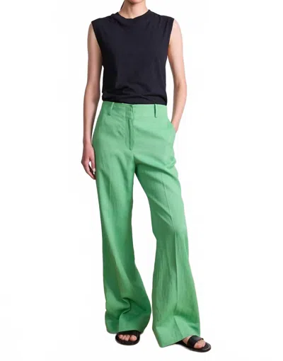 Apiece Apart Adi Wide Leg Trouser In Matcha In Green