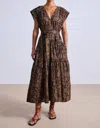 Apiece Apart Agathe Tier Maxi Dress In Chocolate