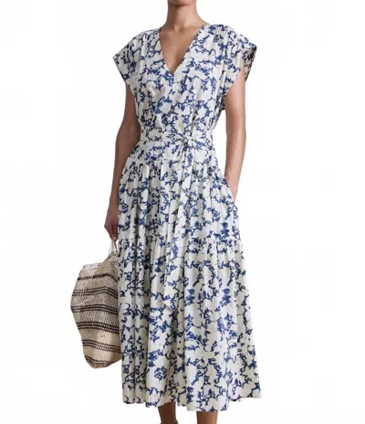 Apiece Apart Agathe Tier Maxi Dress In Alina Floral Cream In White