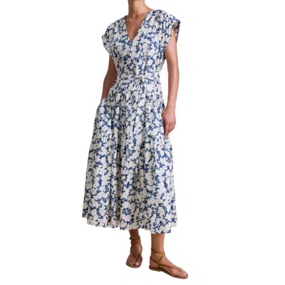 Apiece Apart Agathe Tier Maxi Dress In Blue