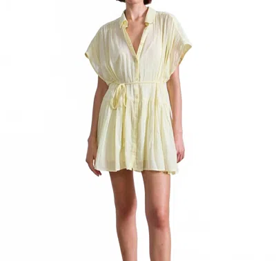 Apiece Apart Agnezca Mini Dress In Butter In Yellow