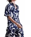 Apiece Apart Albers Button Down Top In Navy In Blue