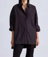 Apiece Apart Aldea Oversized Button Down In Deep Espresso In Multi