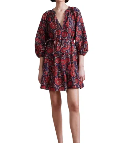 Apiece Apart Alessa Mini Dress In Heritage Scarlet In Multi