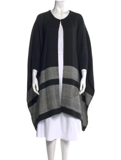 Pre-owned Apiece Apart Alpaca Colorblock Pattern Sweater In Black