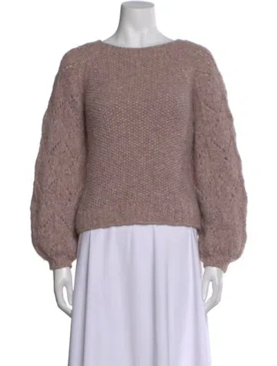 Pre-owned Apiece Apart Alpaca Crew Neck Sweater In Pink