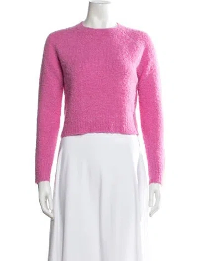 Pre-owned Apiece Apart Alpaca Crew Neck Sweater In Pink