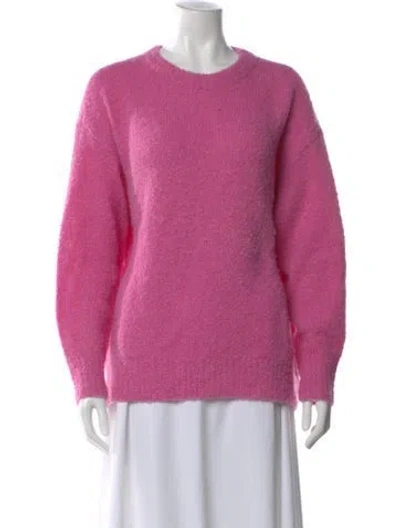 Pre-owned Apiece Apart Alpaca Crew Neck Sweater In Pink