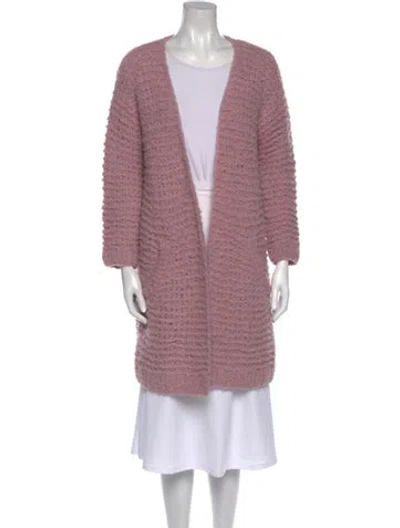 Pre-owned Apiece Apart Alpaca V-neck Sweater In Purple