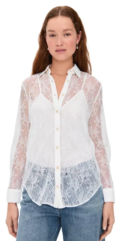 Apiece Apart Alva Button Up Cream In White