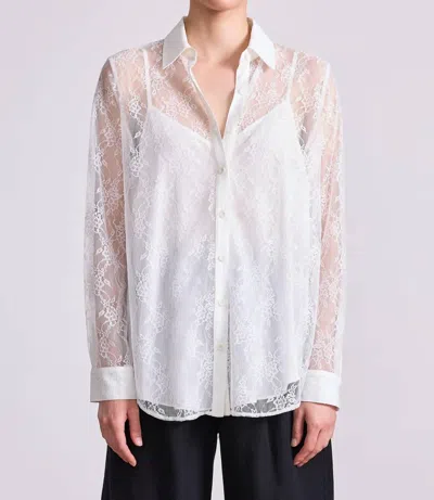 Apiece Apart Alva Button Up Top In Cream In White
