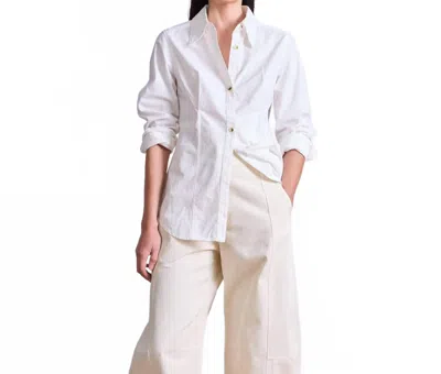 Apiece Apart Amine Fitted Shirt In Cream In White