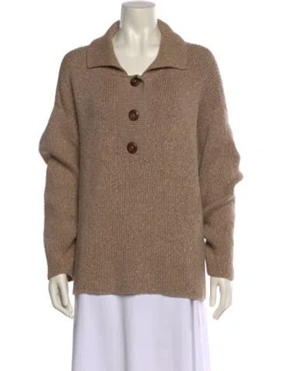 Pre-owned Apiece Apart Baby Alpaca Sweater In Neutral
