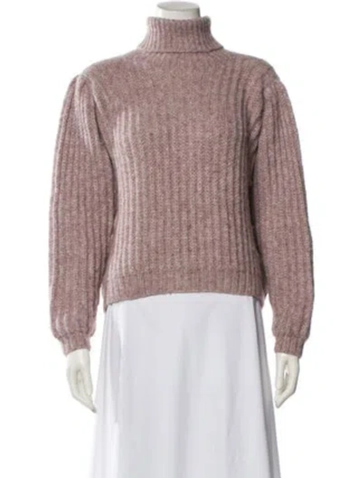 Pre-owned Apiece Apart Baby Alpaca Turtleneck Sweater In Pink
